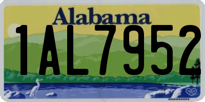AL license plate 1AL7952