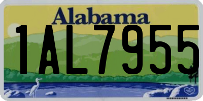 AL license plate 1AL7955