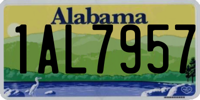 AL license plate 1AL7957