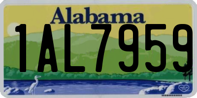 AL license plate 1AL7959