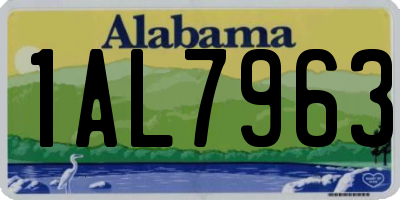 AL license plate 1AL7963