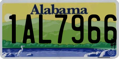 AL license plate 1AL7966