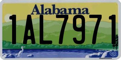 AL license plate 1AL7971