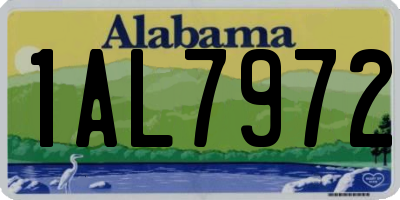 AL license plate 1AL7972