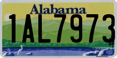 AL license plate 1AL7973