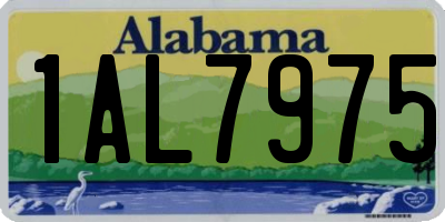 AL license plate 1AL7975