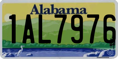 AL license plate 1AL7976