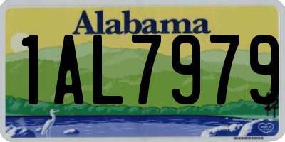 AL license plate 1AL7979