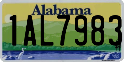 AL license plate 1AL7983