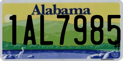 AL license plate 1AL7985