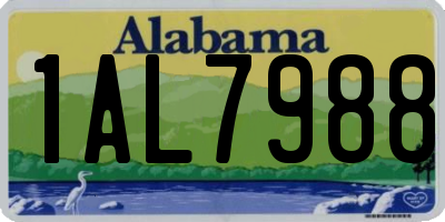 AL license plate 1AL7988