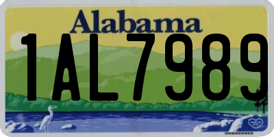 AL license plate 1AL7989