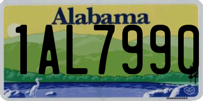 AL license plate 1AL7990