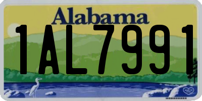 AL license plate 1AL7991
