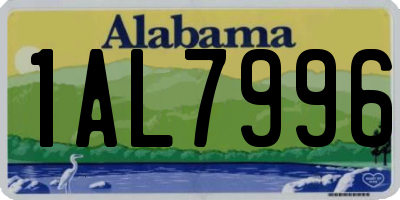 AL license plate 1AL7996