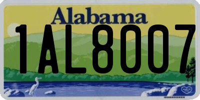 AL license plate 1AL8007
