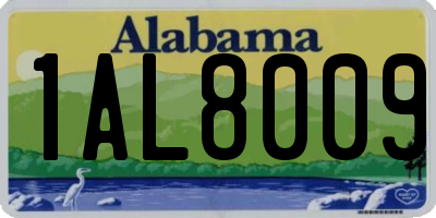 AL license plate 1AL8009