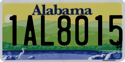 AL license plate 1AL8015