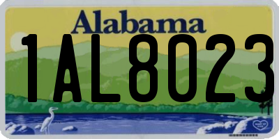 AL license plate 1AL8023