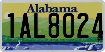 AL license plate 1AL8024