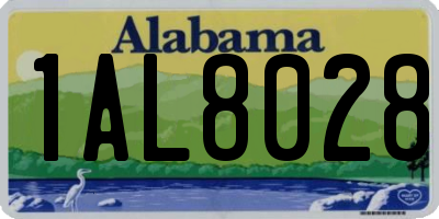 AL license plate 1AL8028