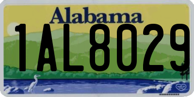 AL license plate 1AL8029