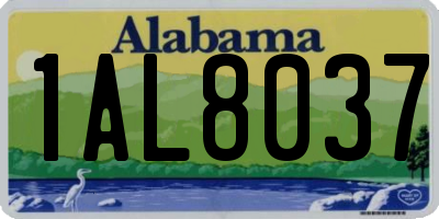 AL license plate 1AL8037