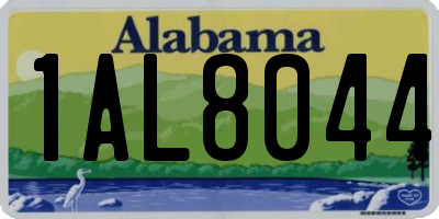 AL license plate 1AL8044