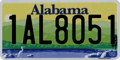 AL license plate 1AL8051