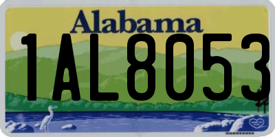 AL license plate 1AL8053