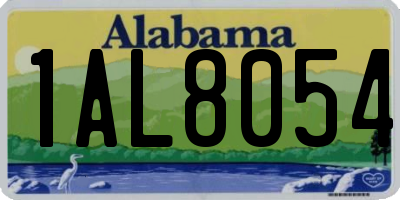 AL license plate 1AL8054