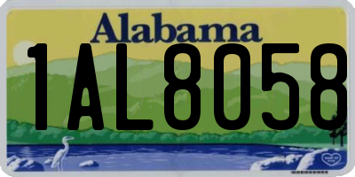 AL license plate 1AL8058