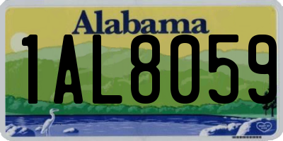 AL license plate 1AL8059