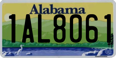 AL license plate 1AL8061
