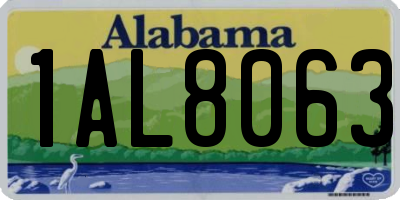 AL license plate 1AL8063