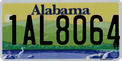 AL license plate 1AL8064