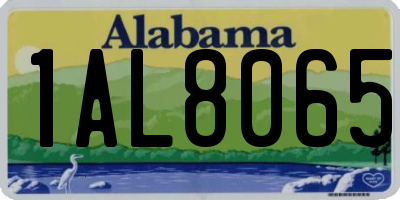 AL license plate 1AL8065