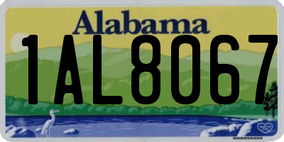 AL license plate 1AL8067