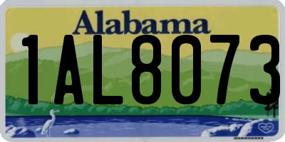 AL license plate 1AL8073