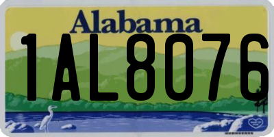 AL license plate 1AL8076