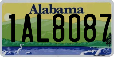 AL license plate 1AL8087