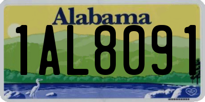 AL license plate 1AL8091