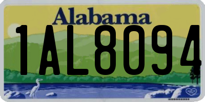 AL license plate 1AL8094