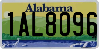 AL license plate 1AL8096