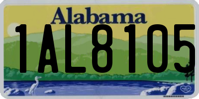 AL license plate 1AL8105