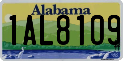 AL license plate 1AL8109