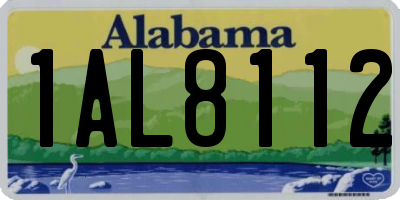 AL license plate 1AL8112