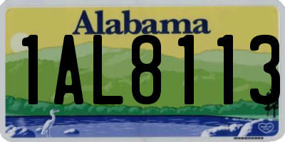 AL license plate 1AL8113