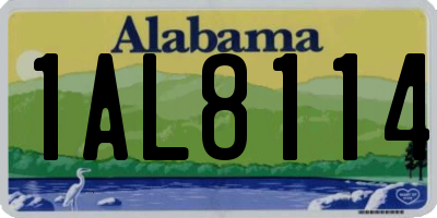 AL license plate 1AL8114