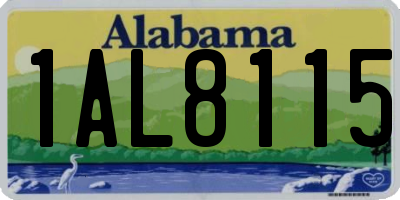 AL license plate 1AL8115